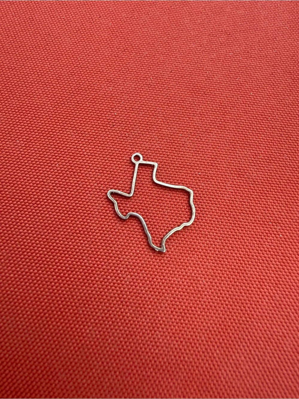 Texas Outline Silver Charm Pendant